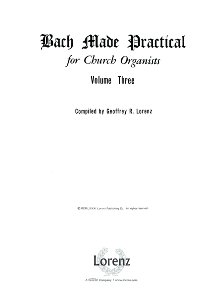 Bach Made Practical for Church Organists, Vol. 3 (Digital Download) Organ scores gallery preview page 3