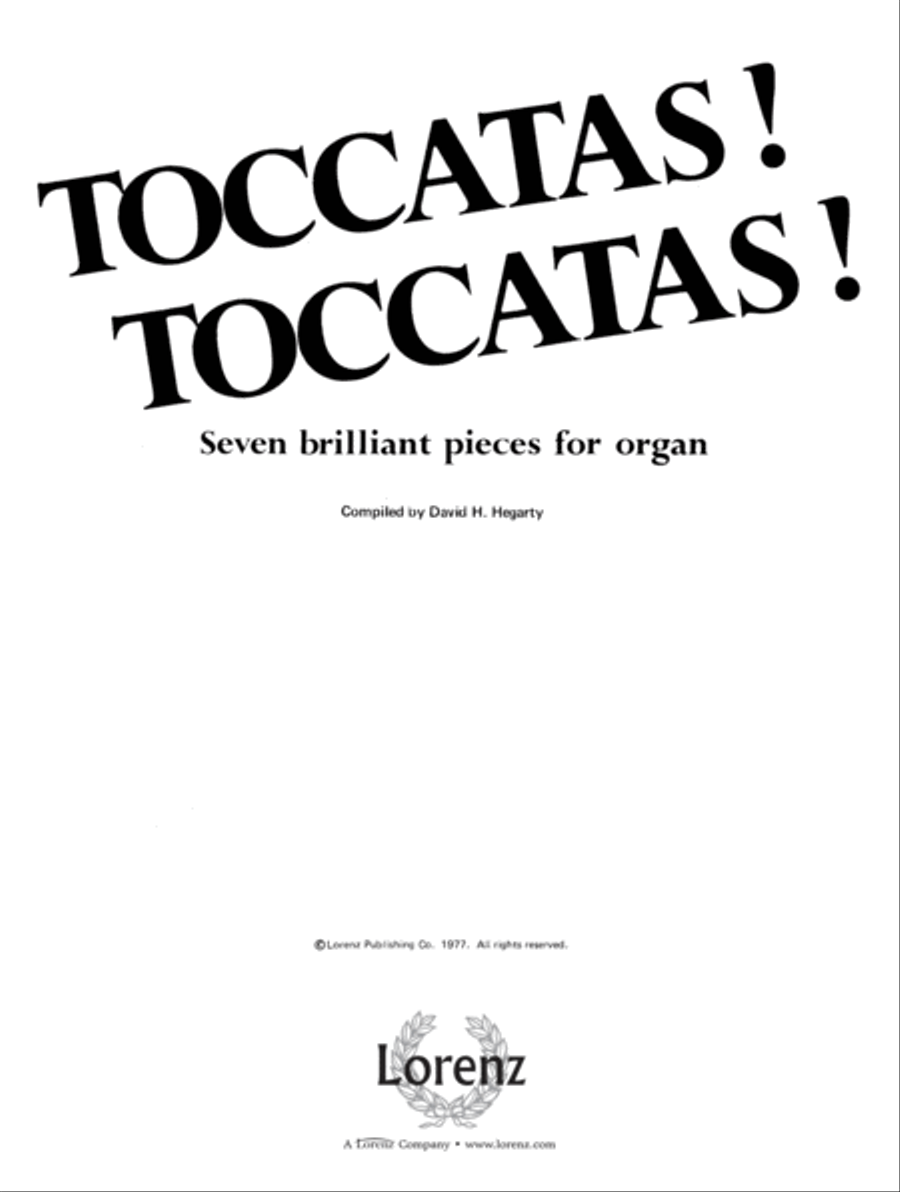 Toccatas! Toccatas! (Digital Download) Organ scores gallery preview page 1