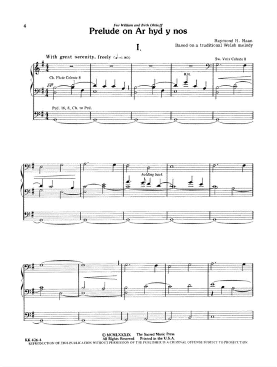 Welsh Hymn Tune Preludes (Digital Download) Organ scores gallery preview page 4