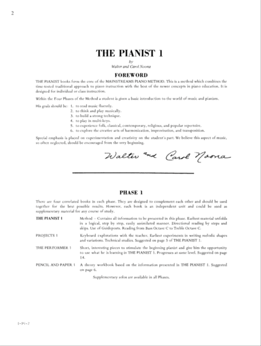 Mainstreams - The Pianist 1 (Digital Download) Piano Method scores gallery preview page 2