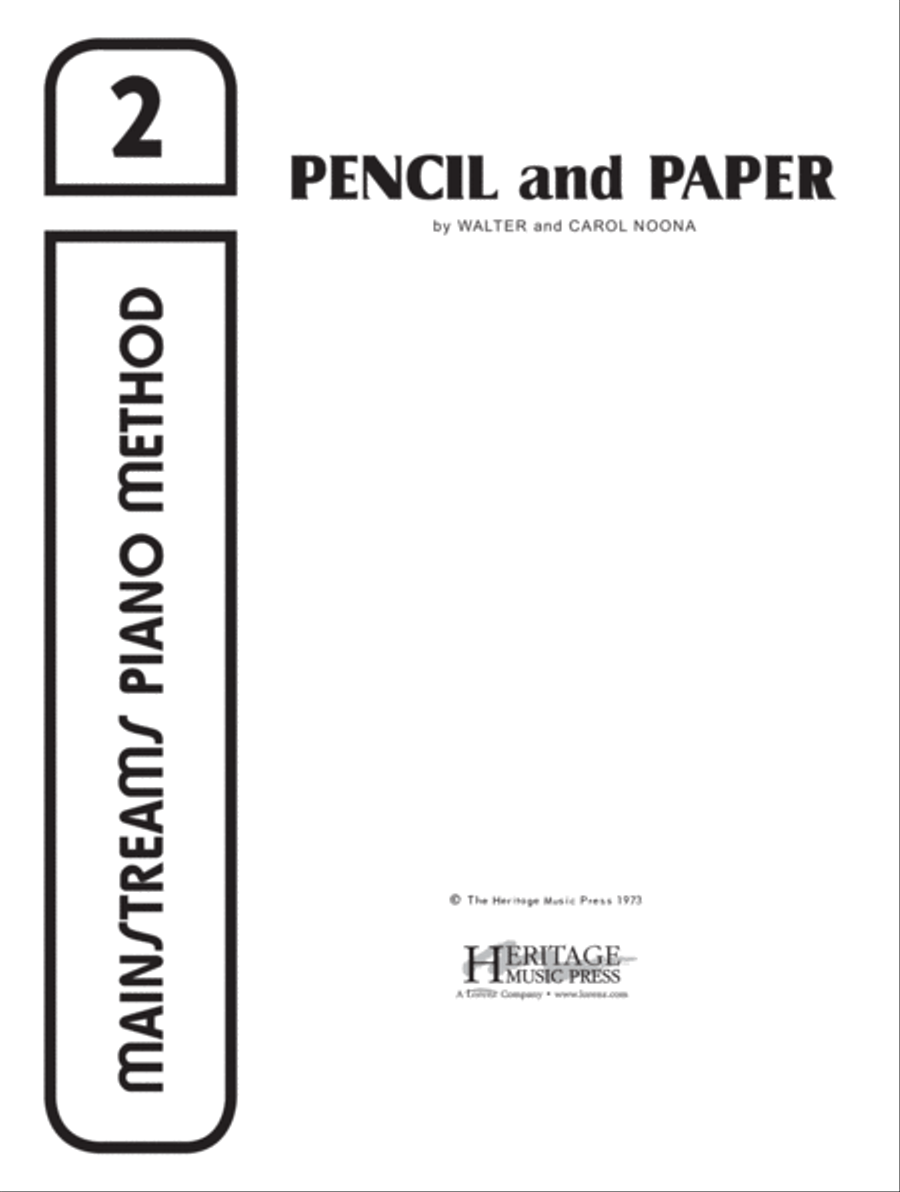 Mainstreams - Pencil and Paper 2 (Digital Download) Piano Method scores gallery preview page 1