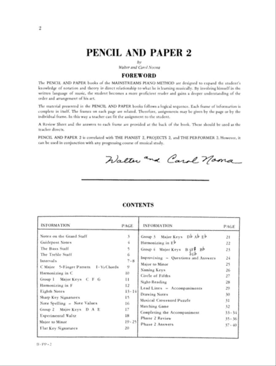 Mainstreams - Pencil and Paper 2 (Digital Download) Piano Method scores gallery preview page 2