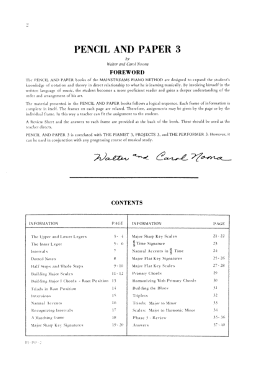 Mainstreams - Pencil and Paper 3 (Digital Download) Piano Method scores gallery preview page 2