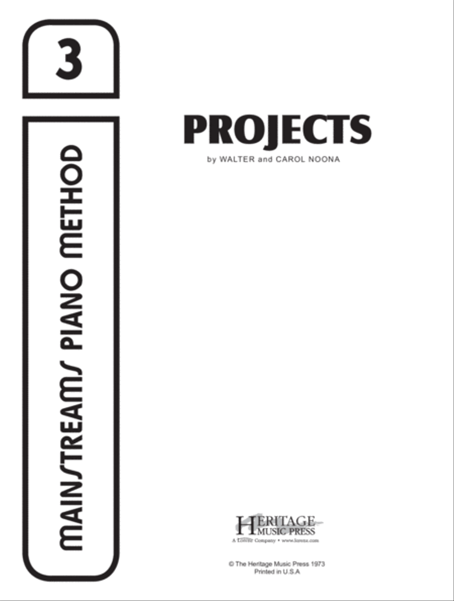 Mainstreams - Projects 3 (Digital Download) Piano Method scores gallery preview page 1