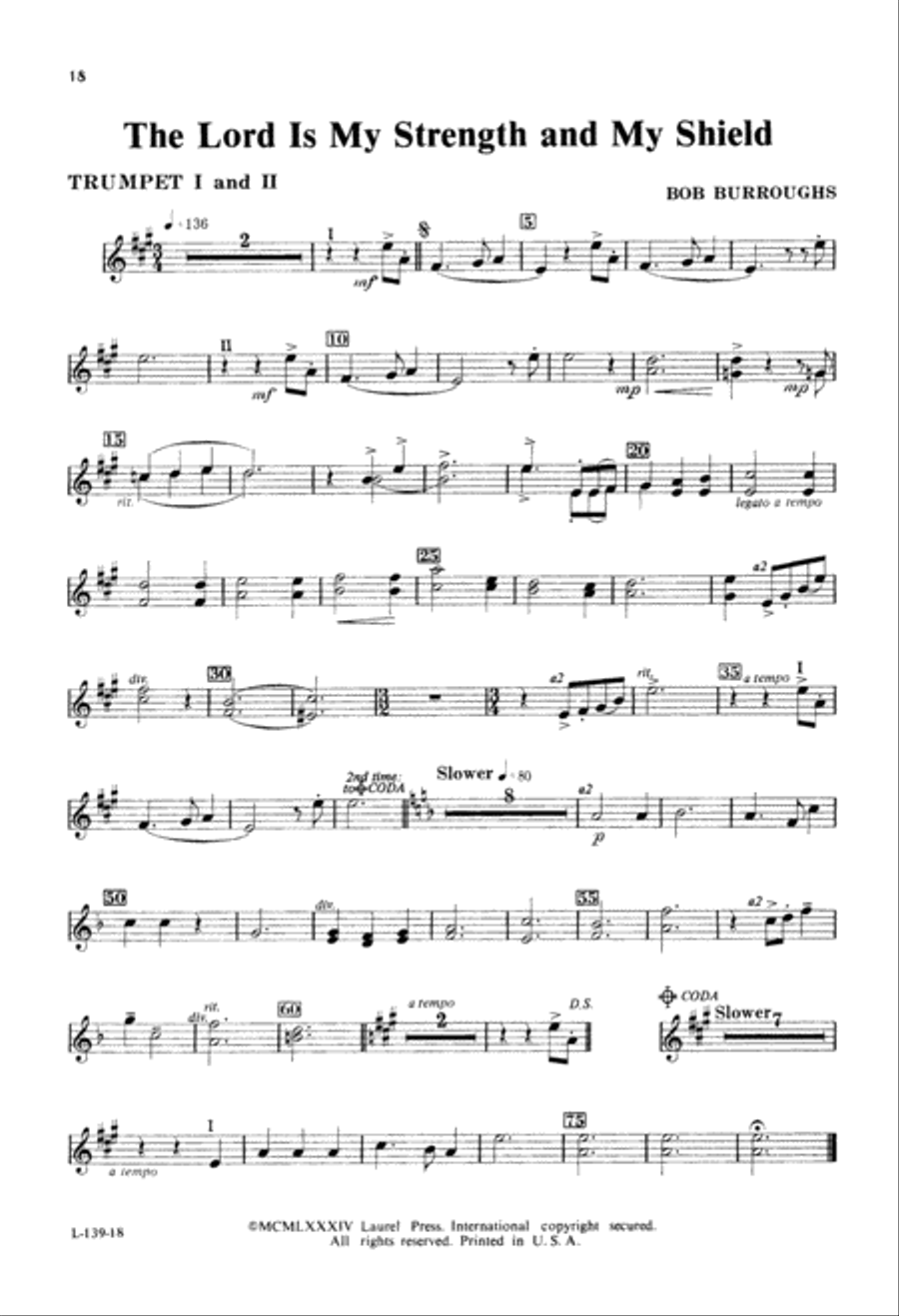 Lord Is My Strength And My Shield (Digital Download) 4-Part scores gallery preview page 18