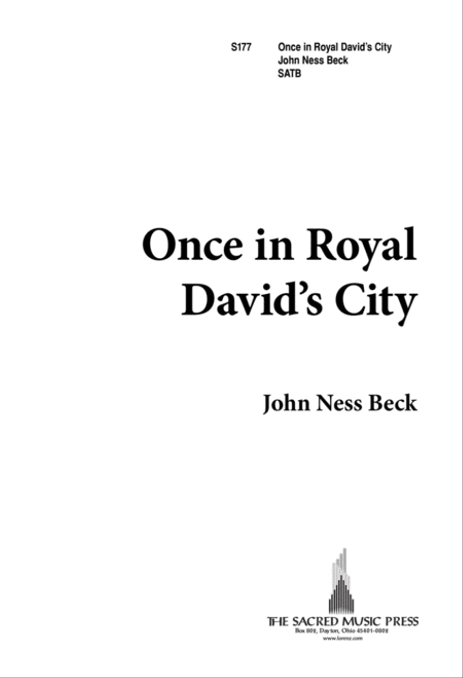 Once in Royal David's City (Digital Download) 4-Part scores gallery preview page 1