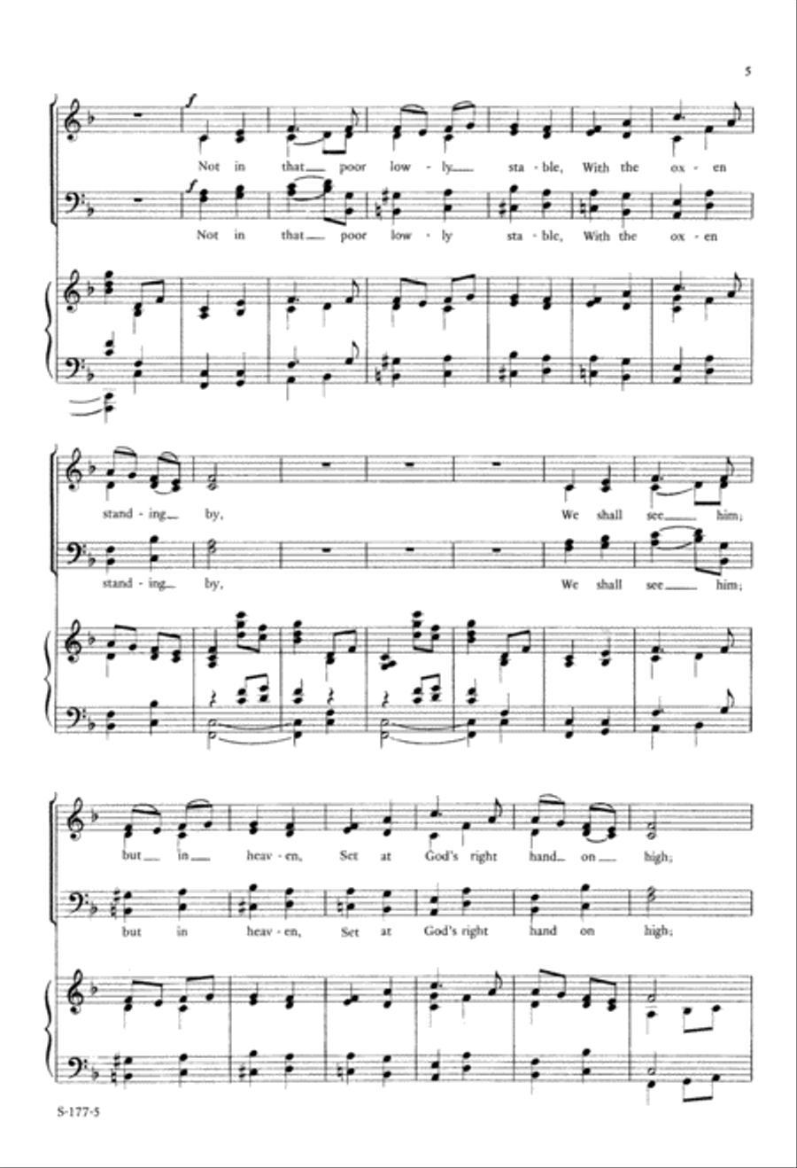 Once in Royal David's City (Digital Download) 4-Part scores gallery preview page 5