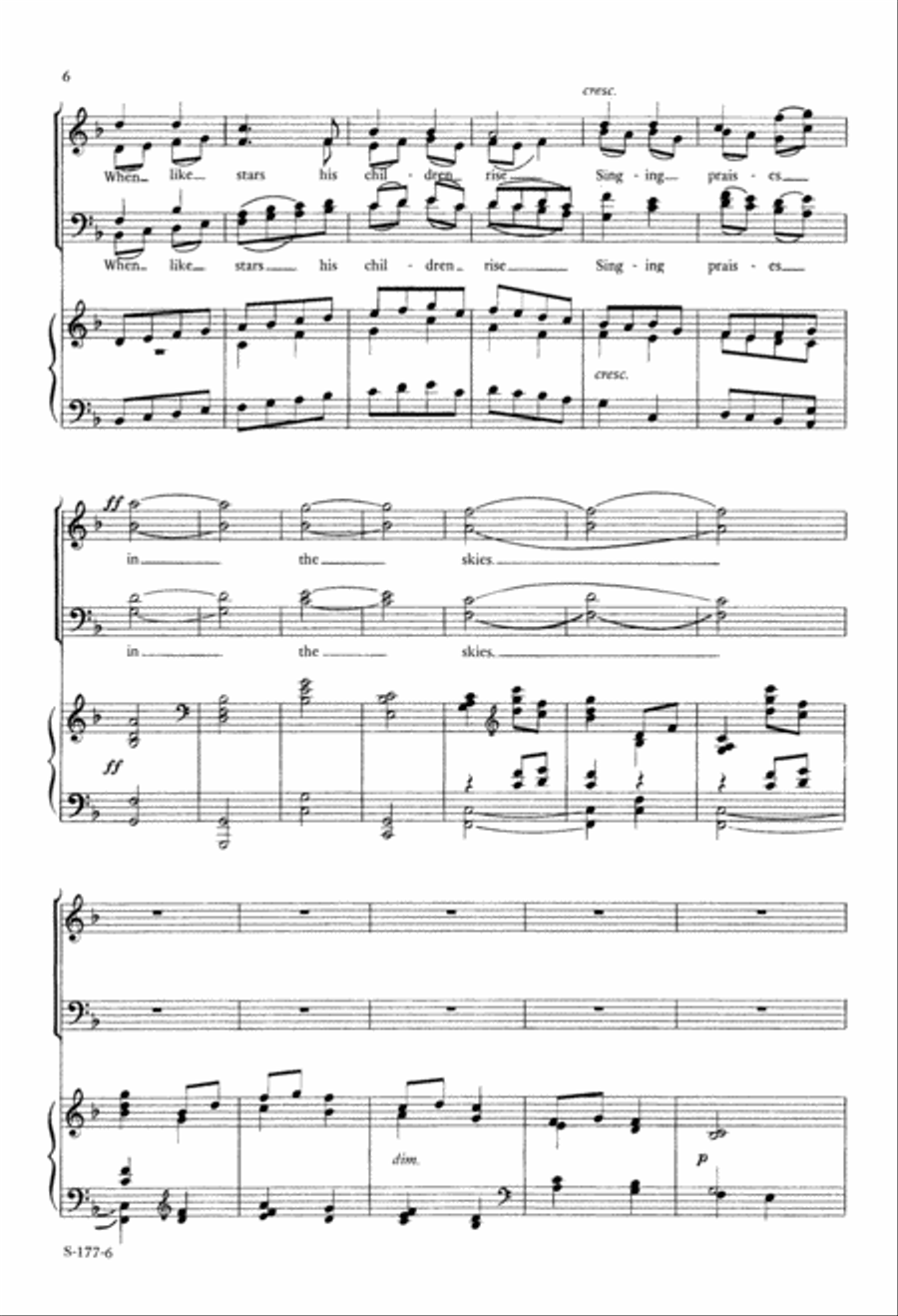 Once in Royal David's City (Digital Download) 4-Part scores gallery preview page 6