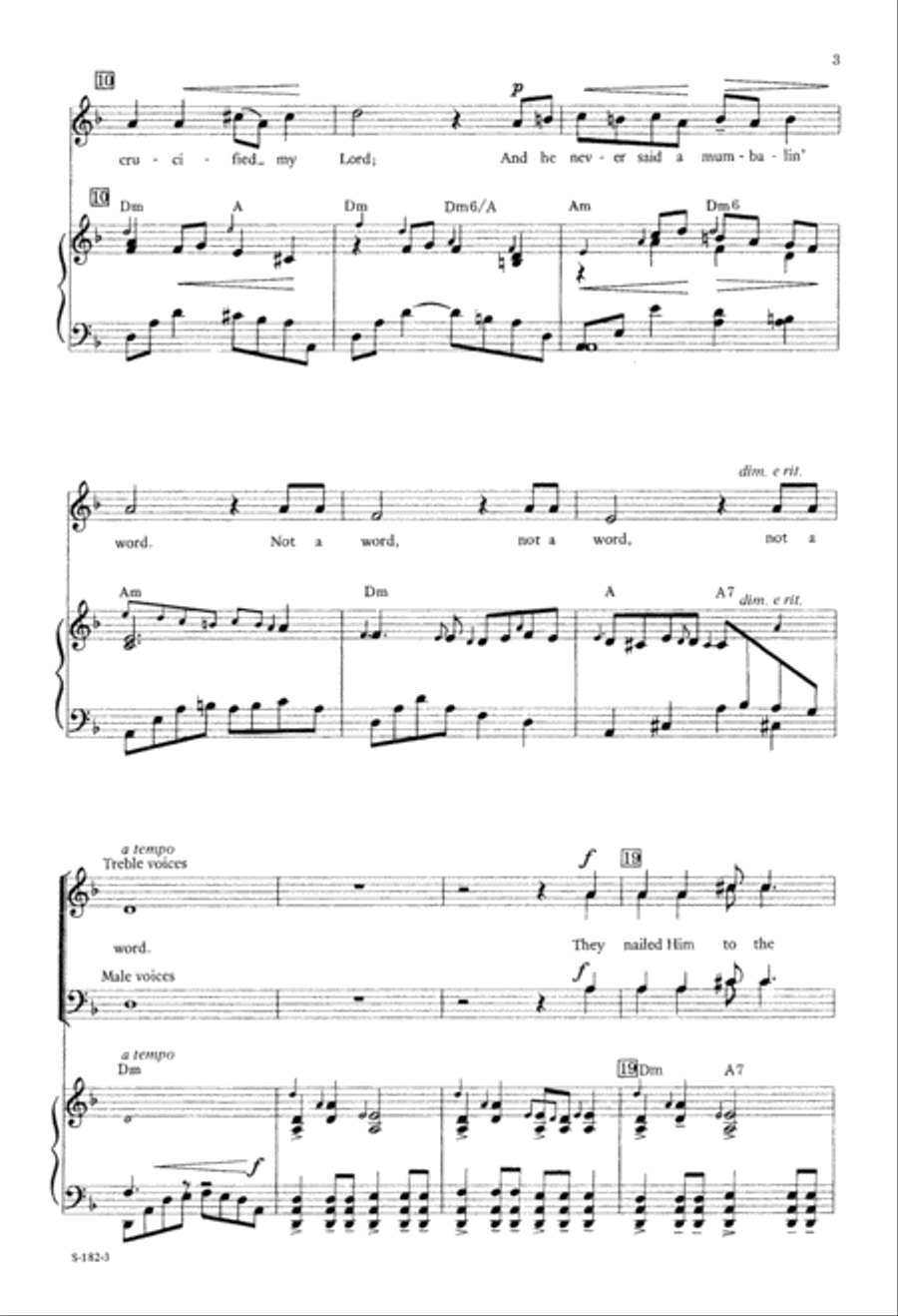 He Never Said a Mumbalin' Word (Digital Download) 4-Part scores gallery preview page 3