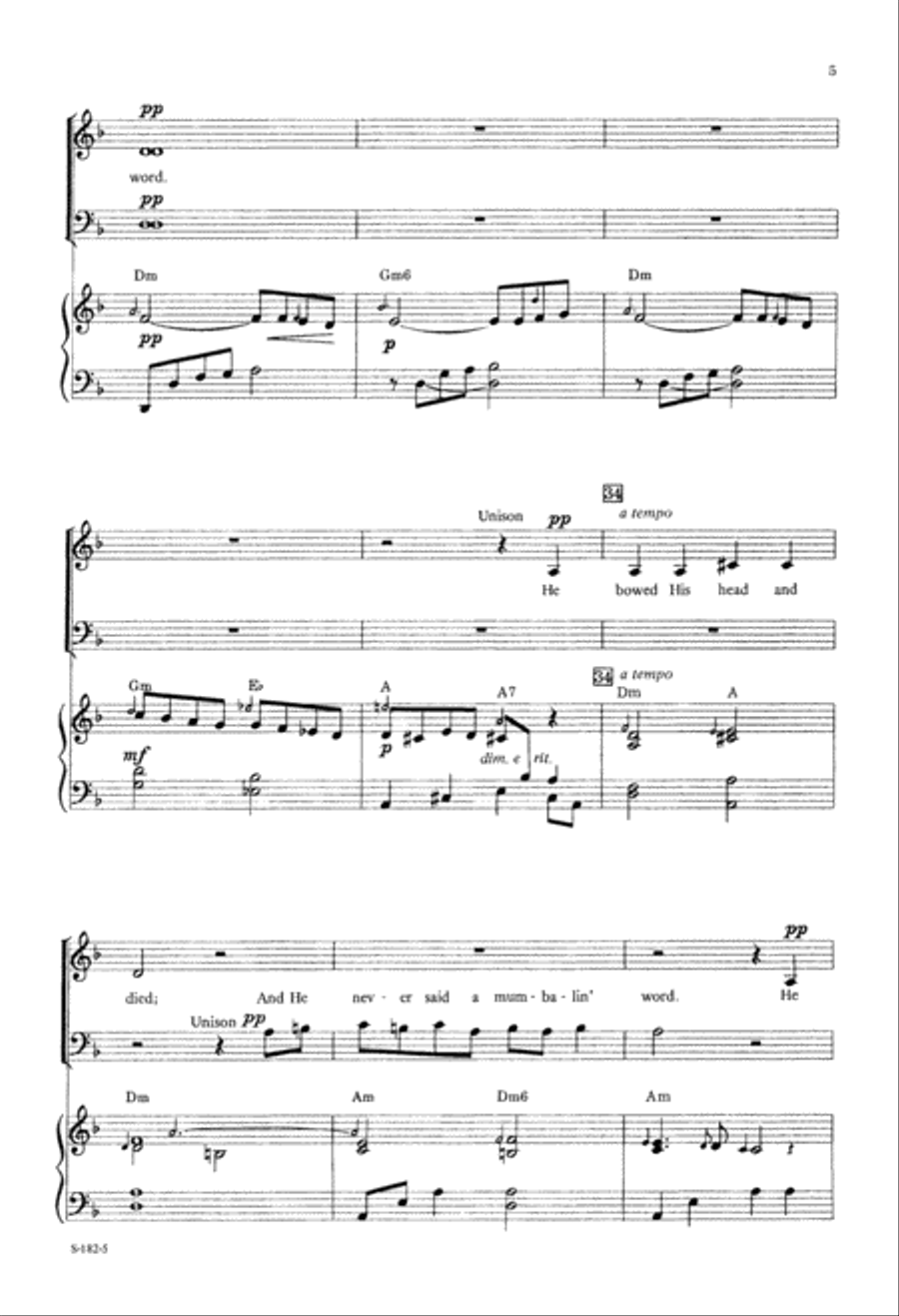 He Never Said a Mumbalin' Word (Digital Download) 4-Part scores gallery preview page 5