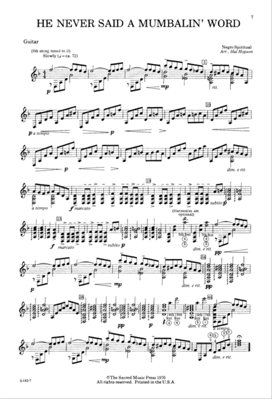 He Never Said a Mumbalin' Word (Digital Download) 4-Part scores gallery preview page 7