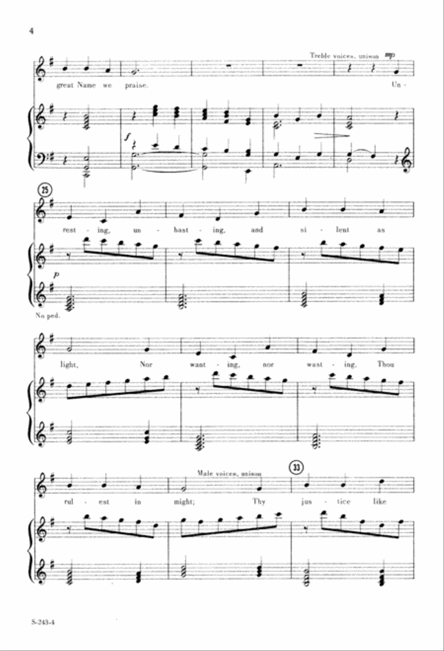 Immortal, Invisible God, Only Wise (Digital Download) Unison Choir scores gallery preview page 4