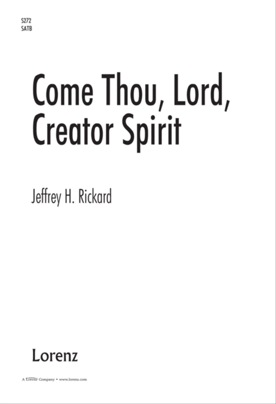 Come Thou, Lord, Creator Spirit (Digital Download) 4-Part scores gallery preview page 1