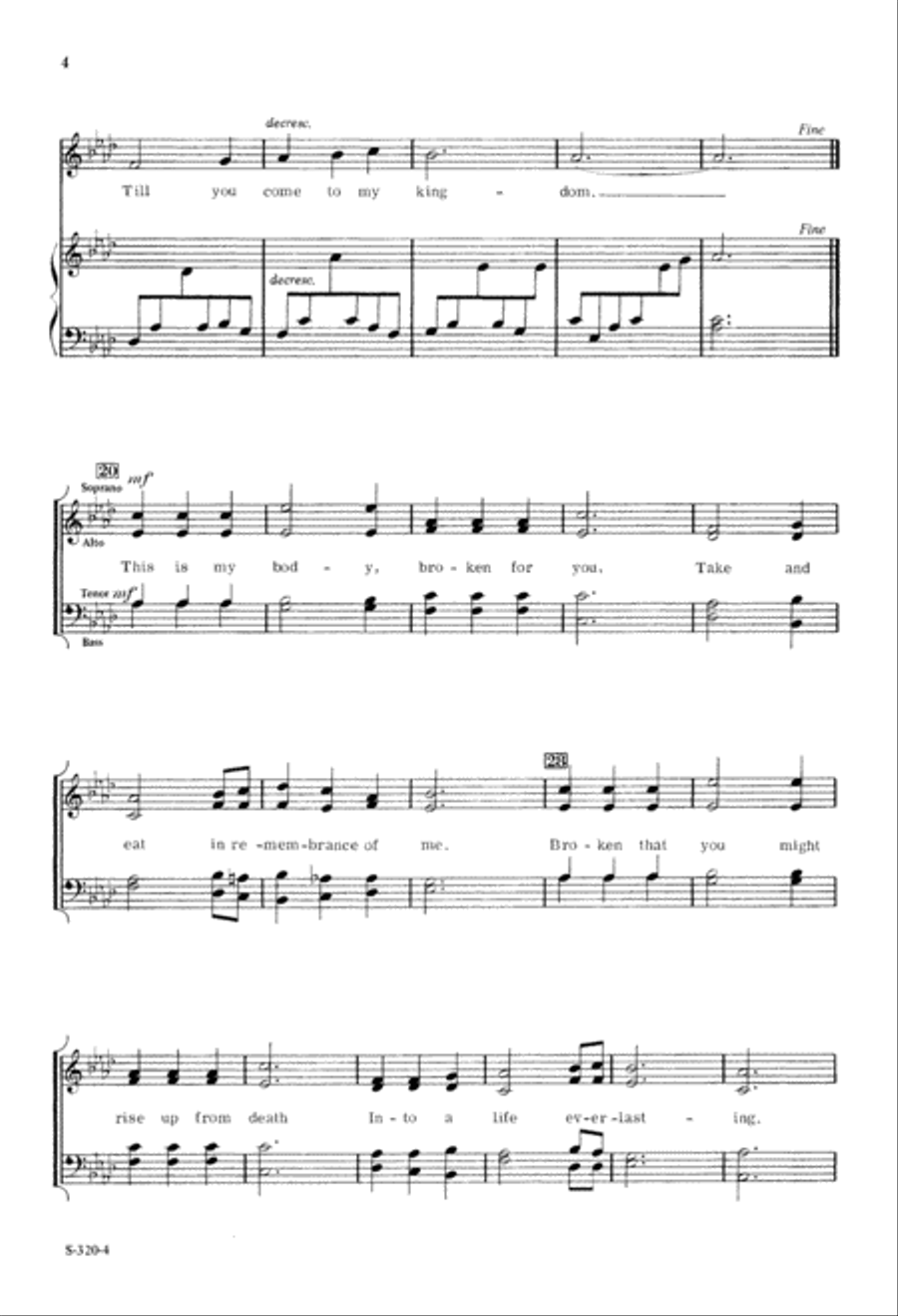 This Do in Remembrance of Me (Digital Download) 4-Part scores gallery preview page 4
