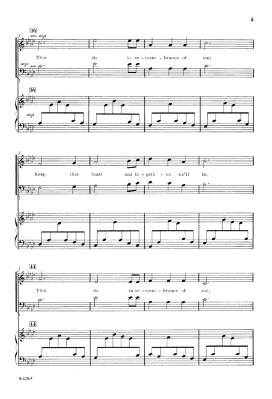 This Do in Remembrance of Me (Digital Download) 4-Part scores gallery preview page 5