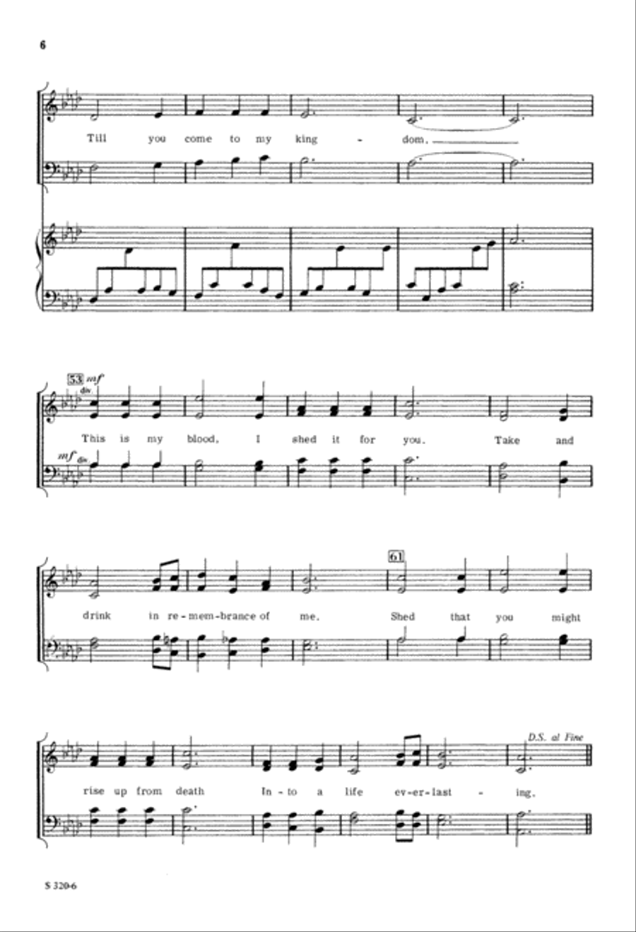 This Do in Remembrance of Me (Digital Download) 4-Part scores gallery preview page 6