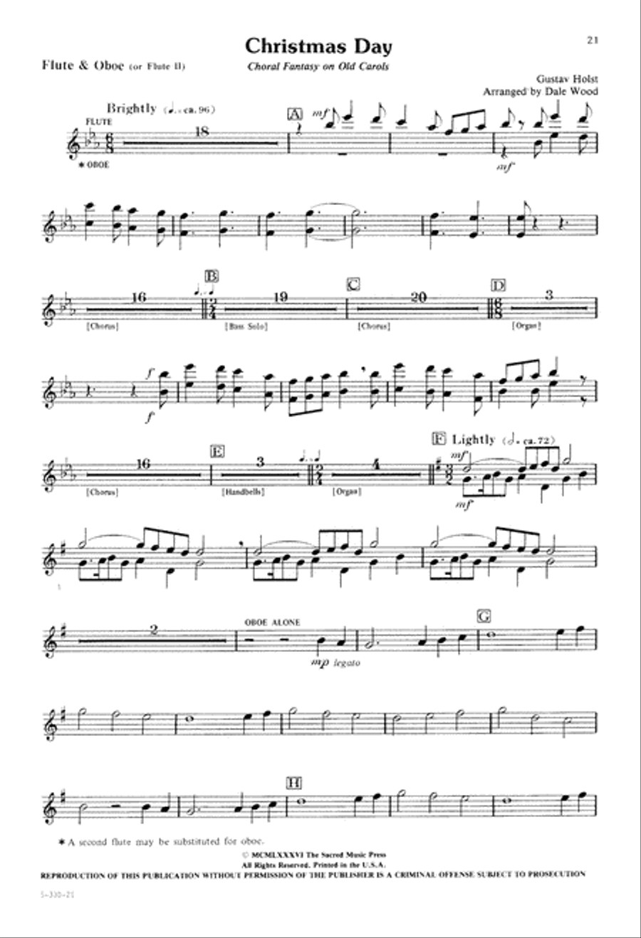 Christmas Day (Digital Download) 4-Part scores gallery preview page 21
