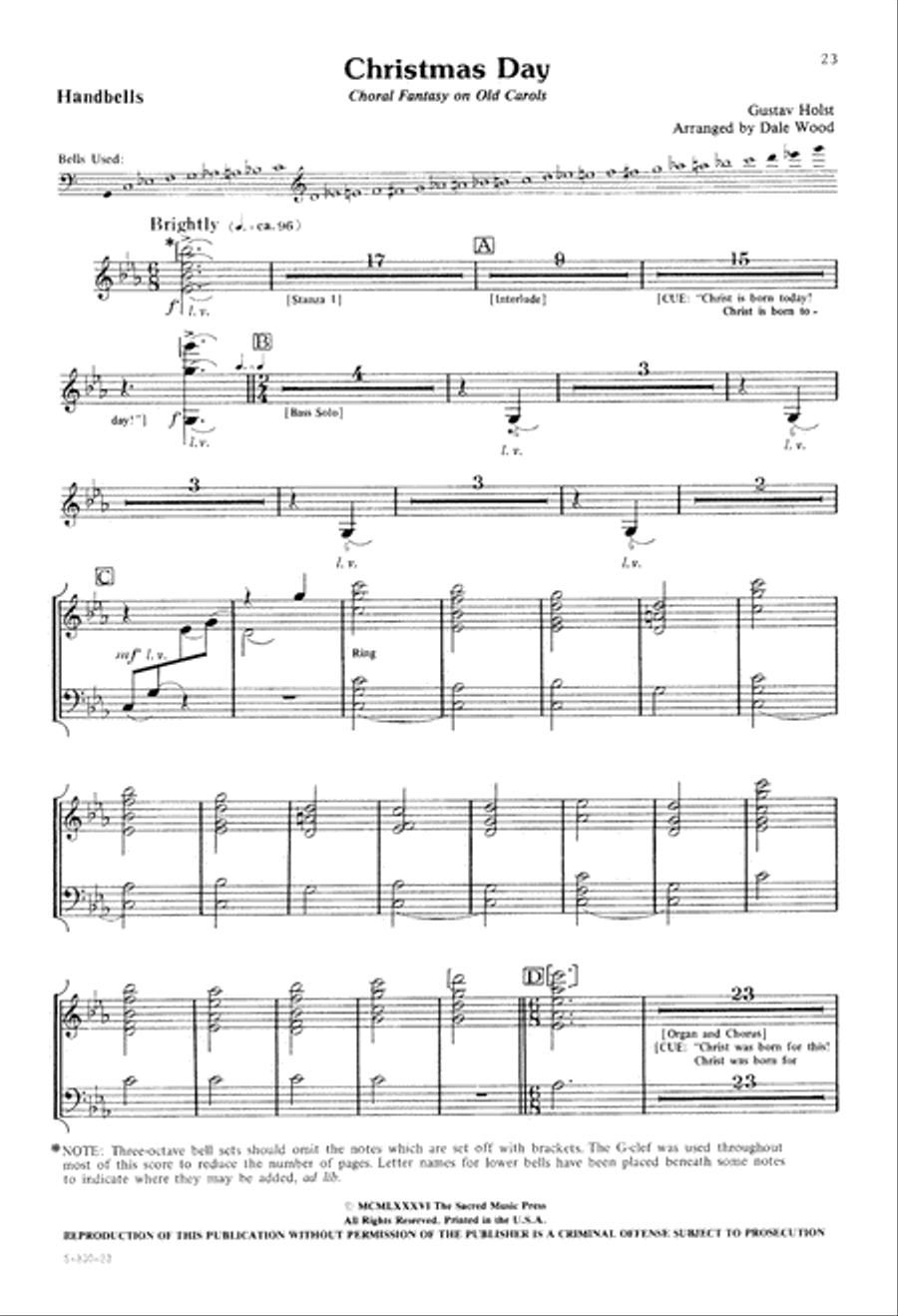 Christmas Day (Digital Download) 4-Part scores gallery preview page 23