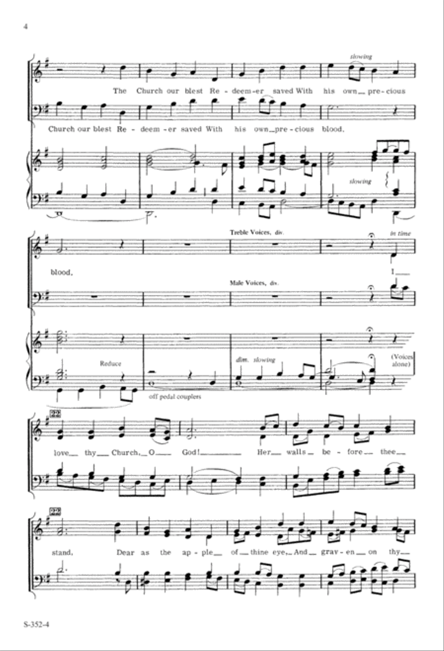 I Love Thy Kingdom, Lord (Digital Download) 4-Part scores gallery preview page 4