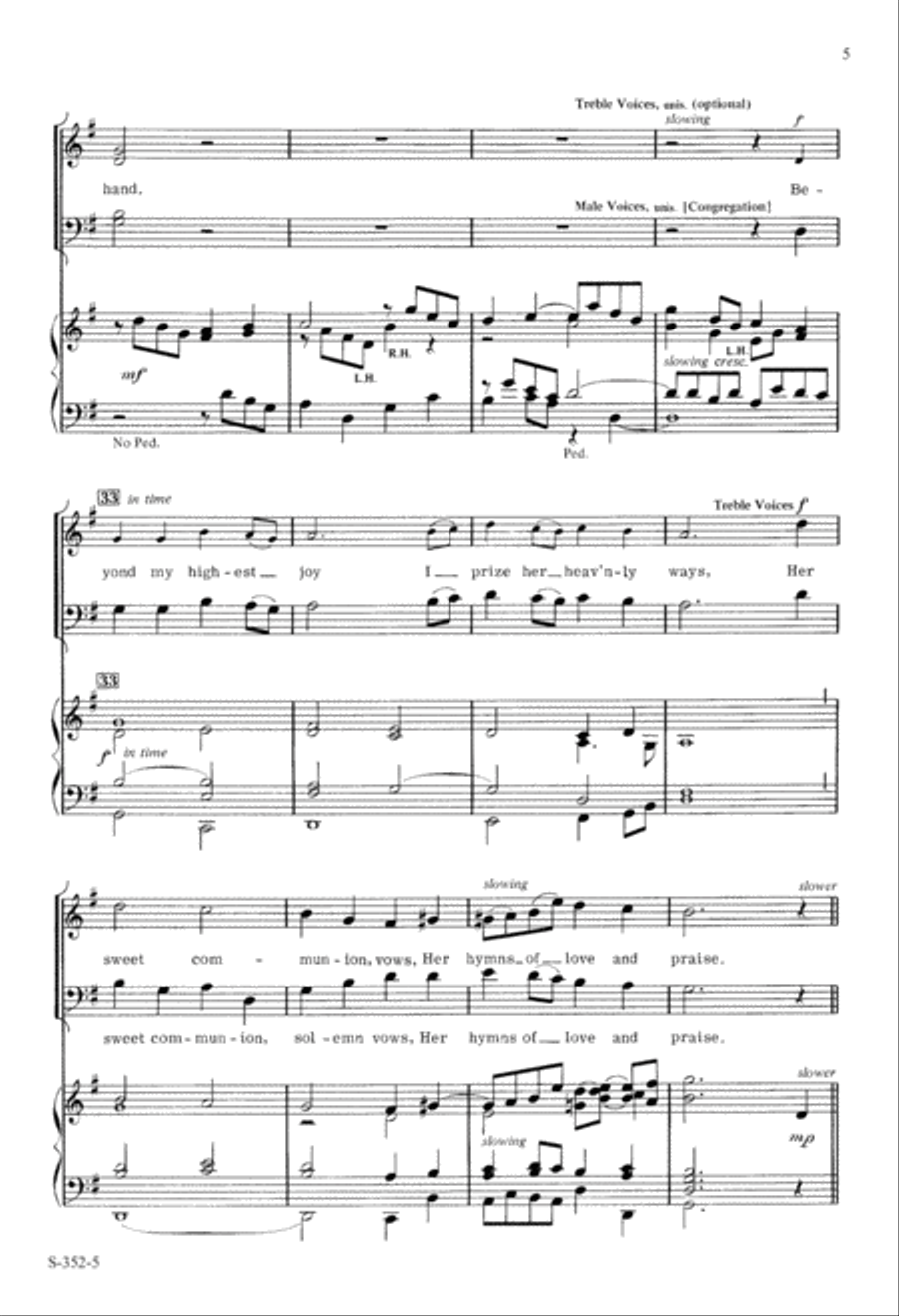 I Love Thy Kingdom, Lord (Digital Download) 4-Part scores gallery preview page 5