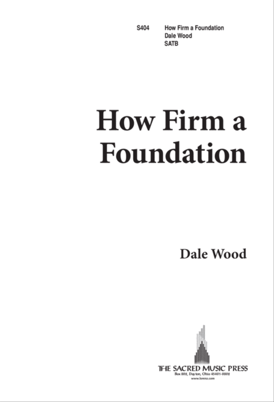 How Firm a Foundation (Digital Download) 4-Part scores gallery preview page 1