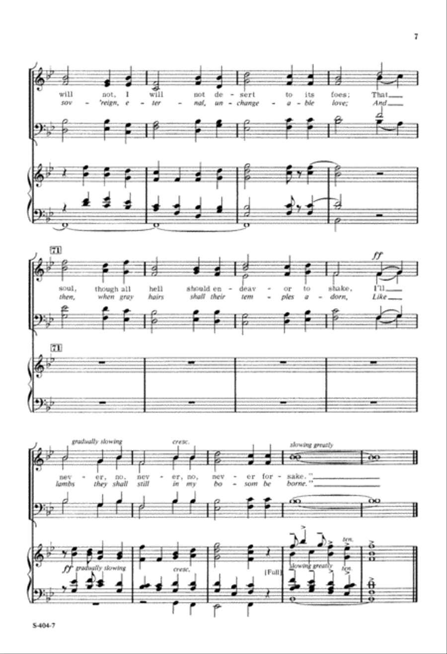 How Firm a Foundation (Digital Download) 4-Part scores gallery preview page 7