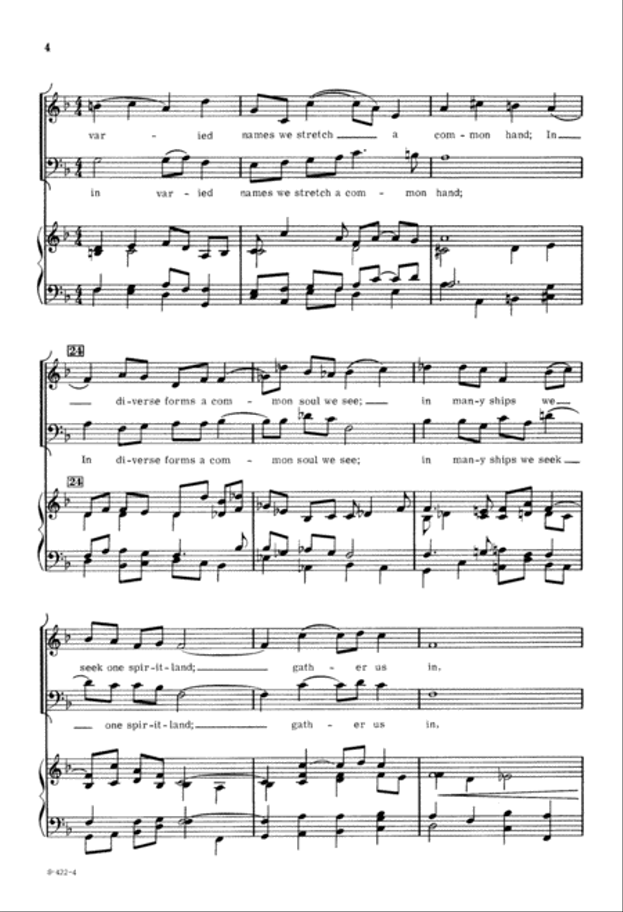 Gather Us In (Digital Download) 4-Part scores gallery preview page 4