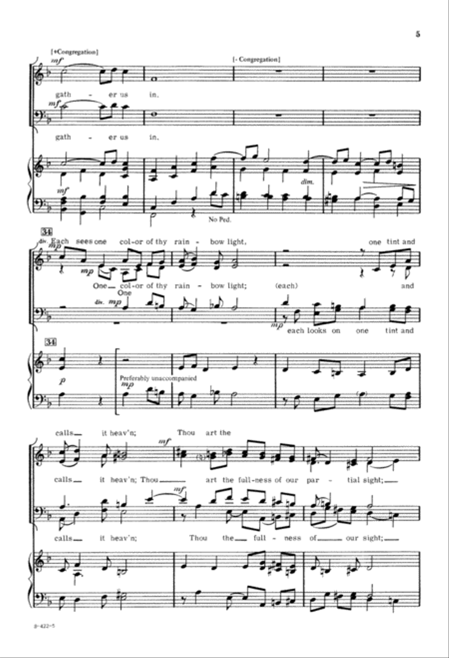 Gather Us In (Digital Download) 4-Part scores gallery preview page 5