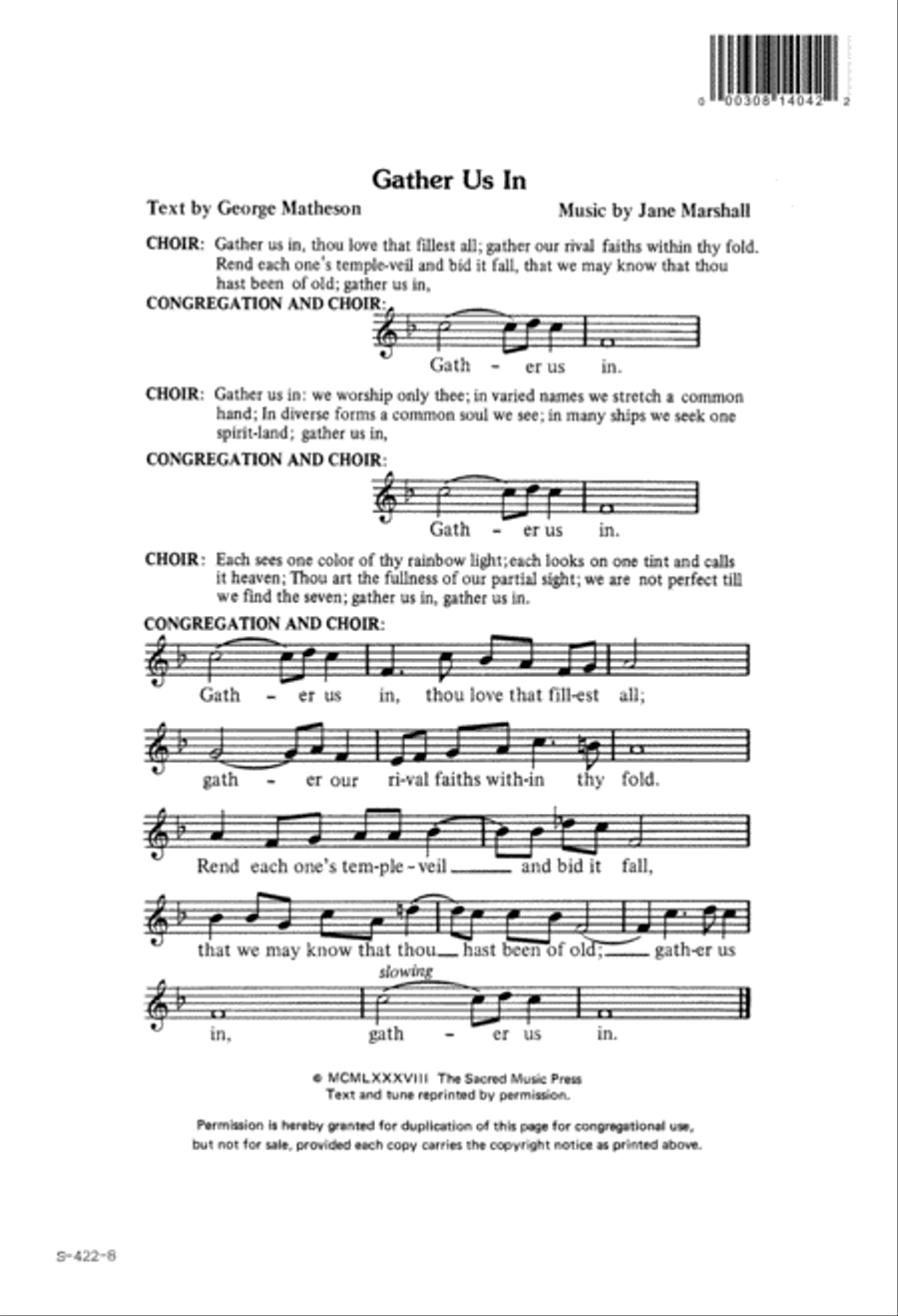 Gather Us In (Digital Download) 4-Part scores gallery preview page 8