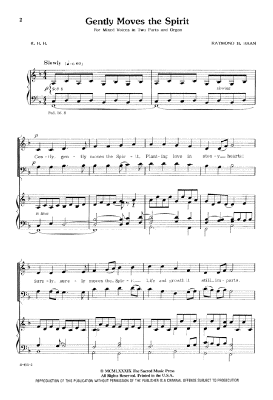 Gently Moves the Spirit (Digital Download) 2-Part scores gallery preview page 2
