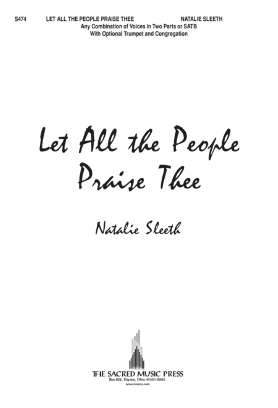 Let All the People Praise Thee (Digital Download) 4-Part scores gallery preview page 1