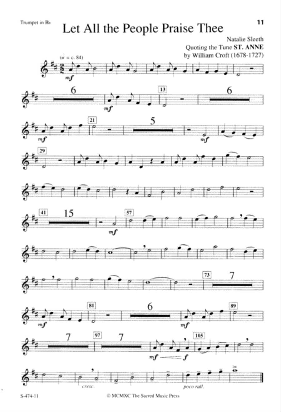 Let All the People Praise Thee (Digital Download) 4-Part scores gallery preview page 11