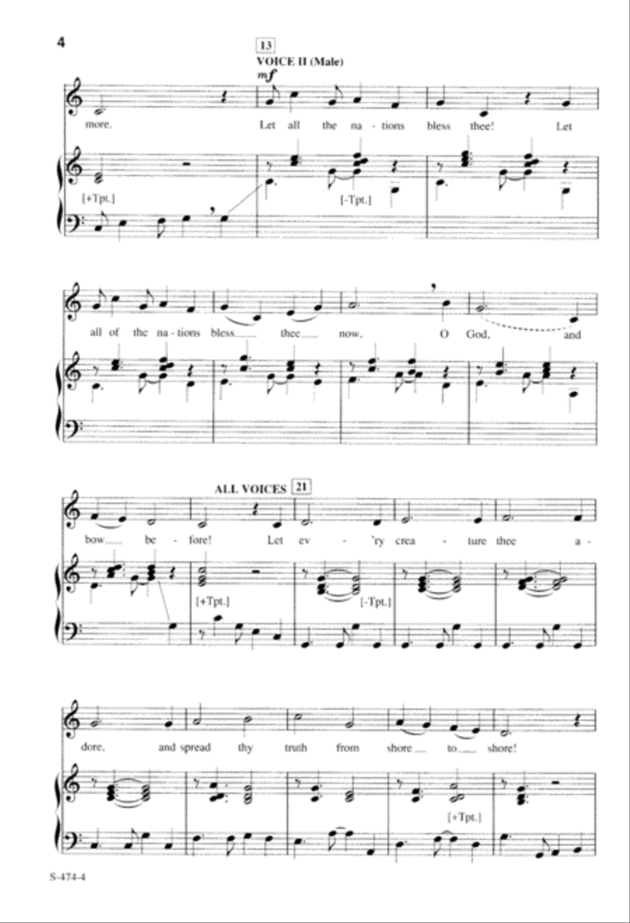 Let All the People Praise Thee (Digital Download) 4-Part scores gallery preview page 4