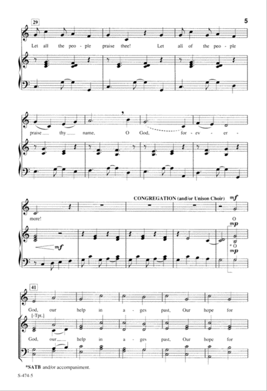 Let All the People Praise Thee (Digital Download) 4-Part scores gallery preview page 5