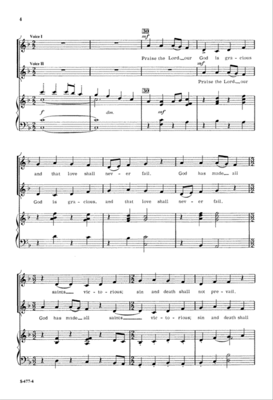 Song of Praise (Digital Download) 2-Part scores gallery preview page 4