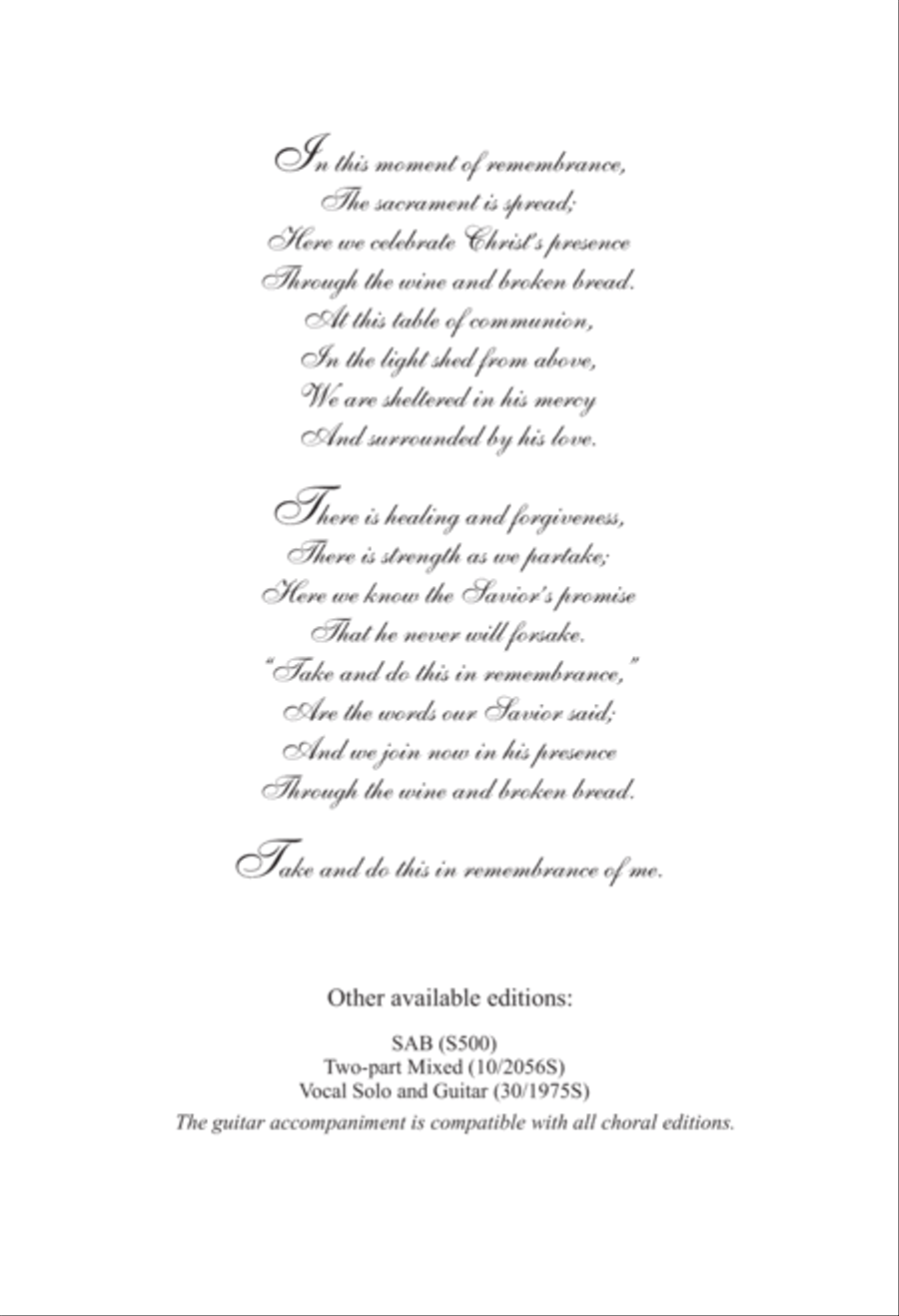 In This Moment of Remembrance (Digital Download) 4-Part scores gallery preview page 3