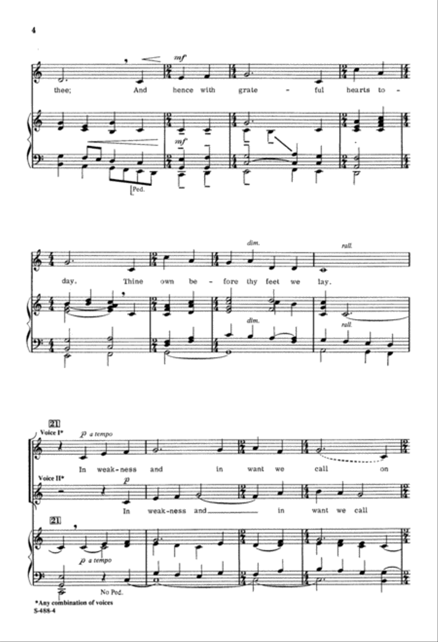 All Things Are Thine (Digital Download) 4-Part scores gallery preview page 4