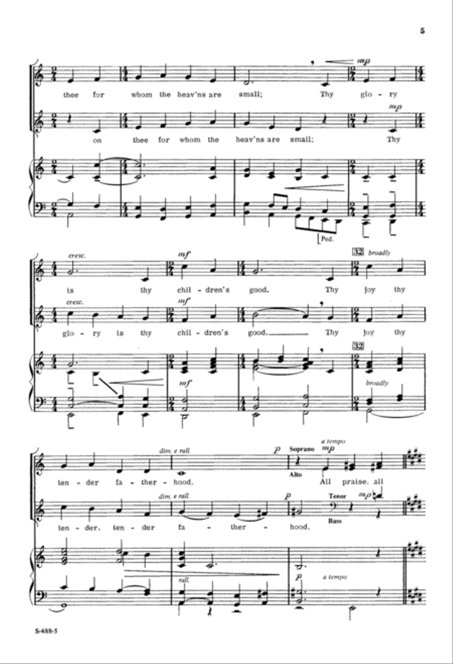 All Things Are Thine (Digital Download) 4-Part scores gallery preview page 5