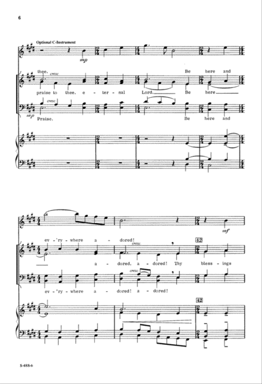 All Things Are Thine (Digital Download) 4-Part scores gallery preview page 6