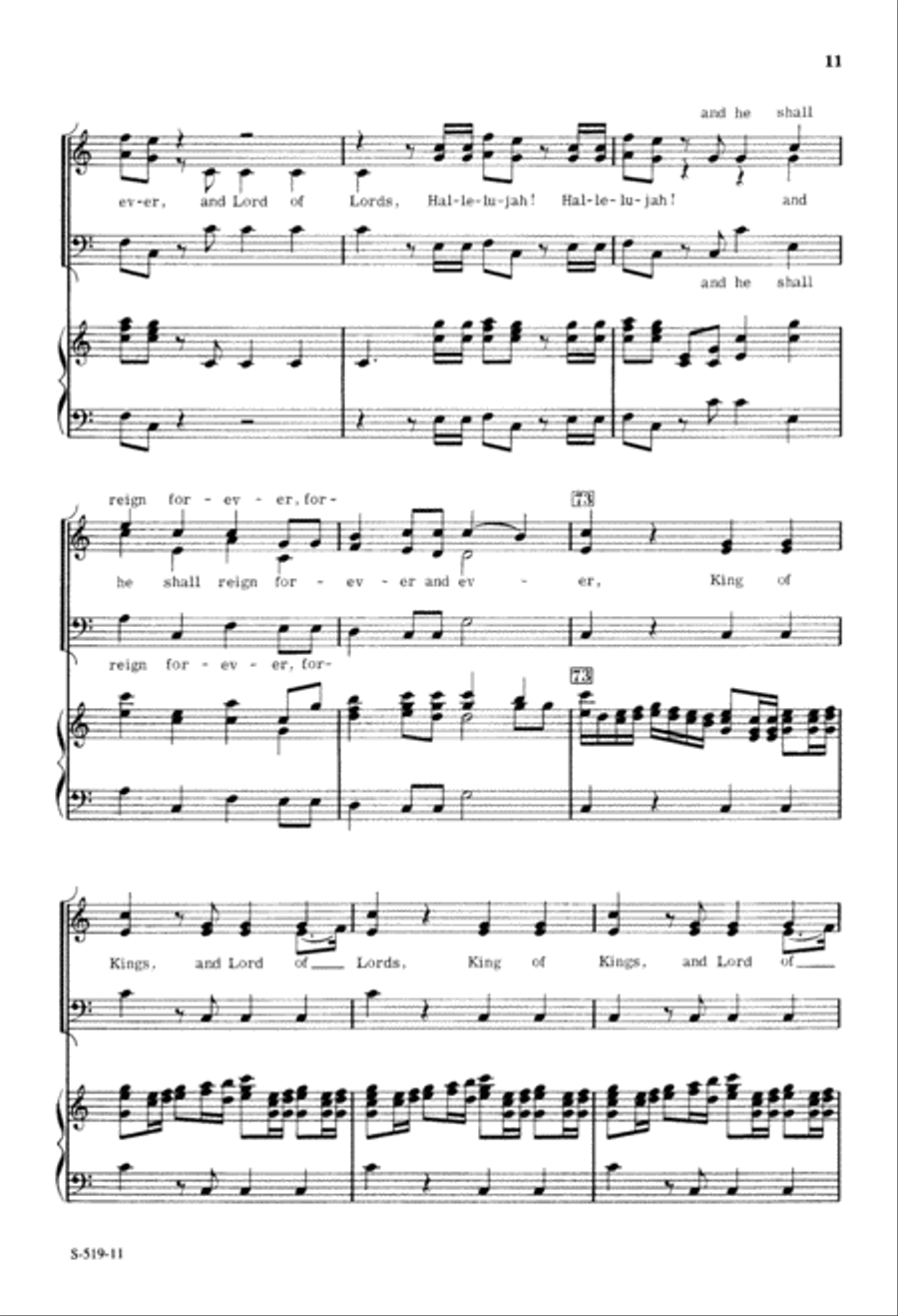 Hallelujah Chorus from Messiah (Digital Download) 3-Part scores gallery preview page 11