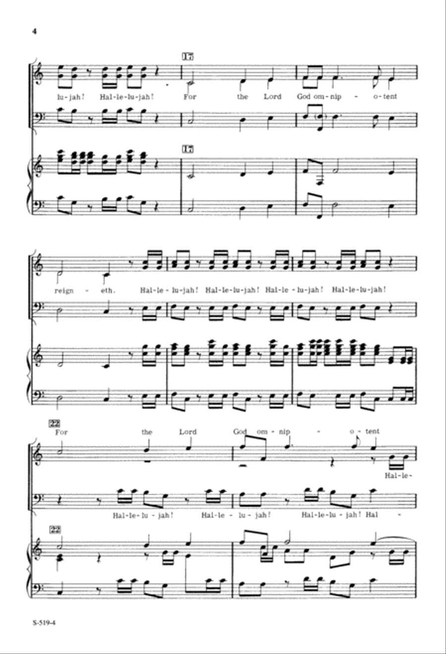 Hallelujah Chorus from Messiah (Digital Download) 3-Part scores gallery preview page 4