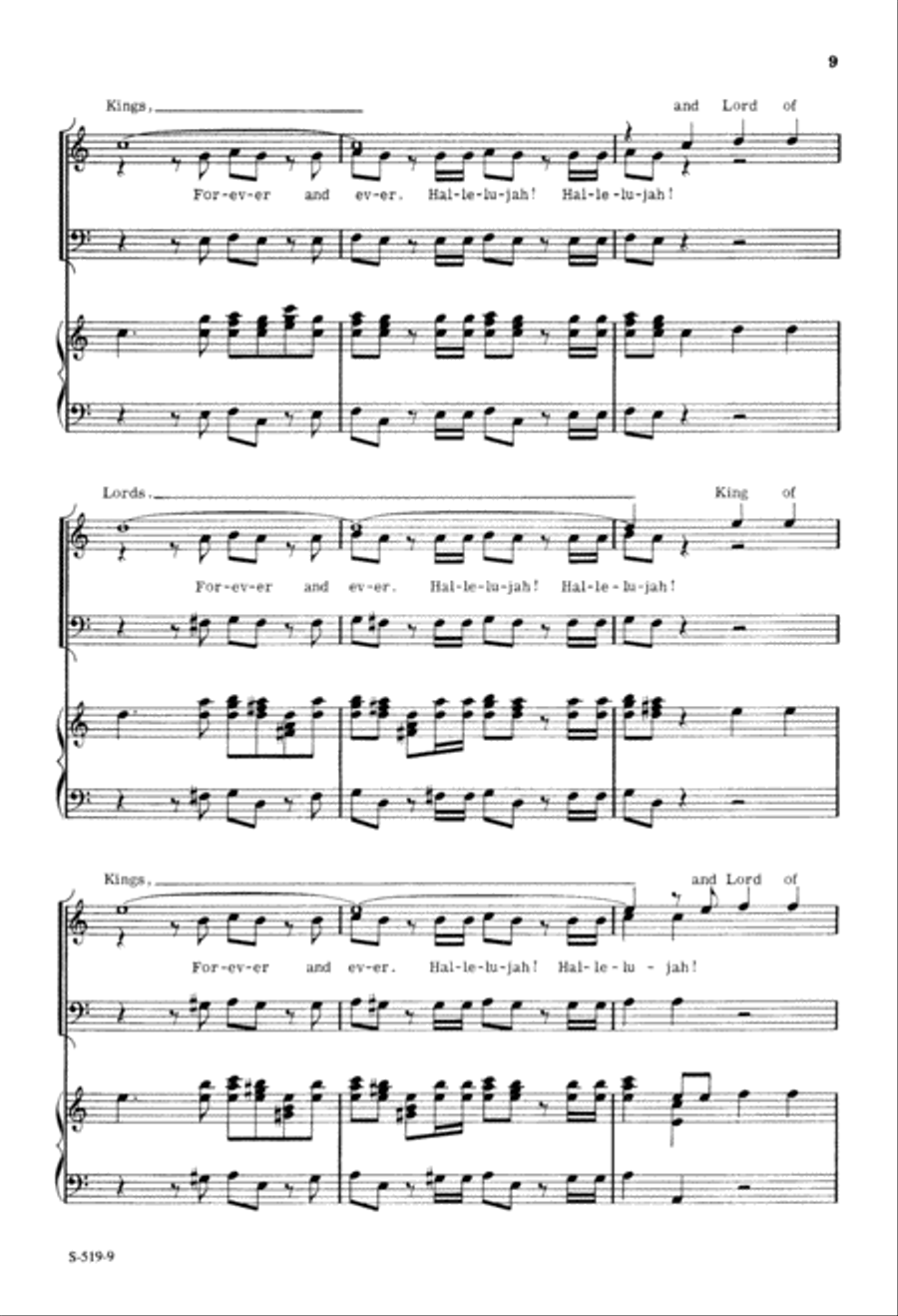 Hallelujah Chorus from Messiah (Digital Download) 3-Part scores gallery preview page 9