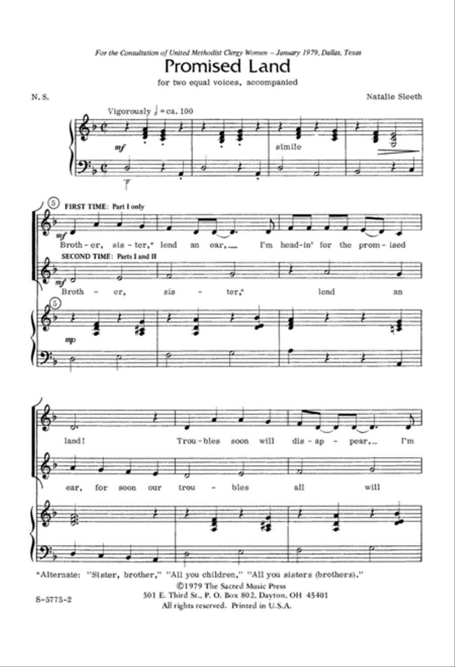 Promised Land (Digital Download) 2-Part scores gallery preview page 2