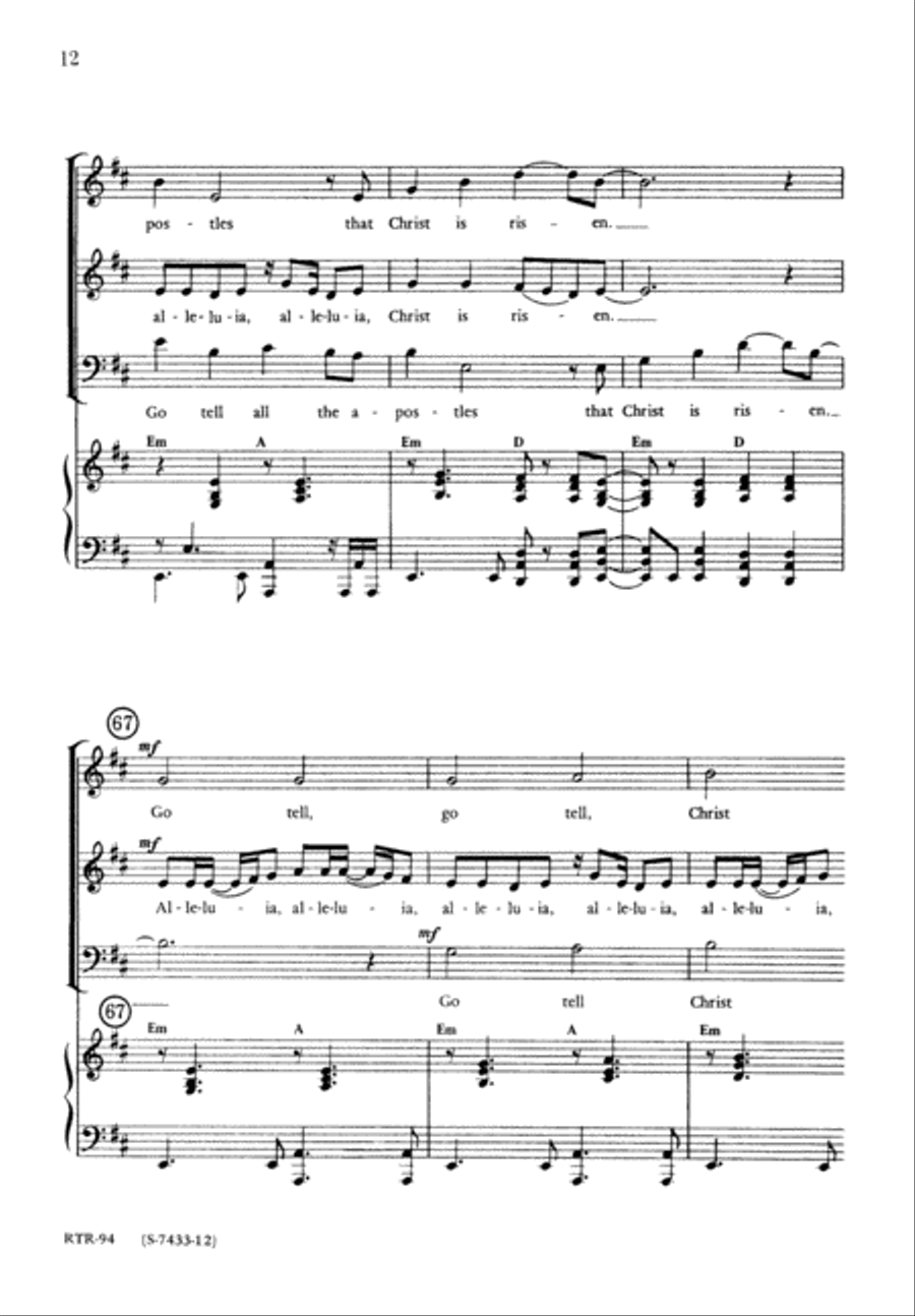 Easter Song (Digital Download) 3-Part scores gallery preview page 12