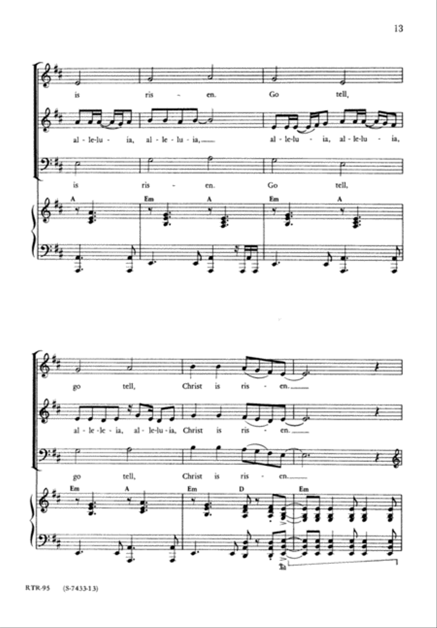 Easter Song (Digital Download) 3-Part scores gallery preview page 13