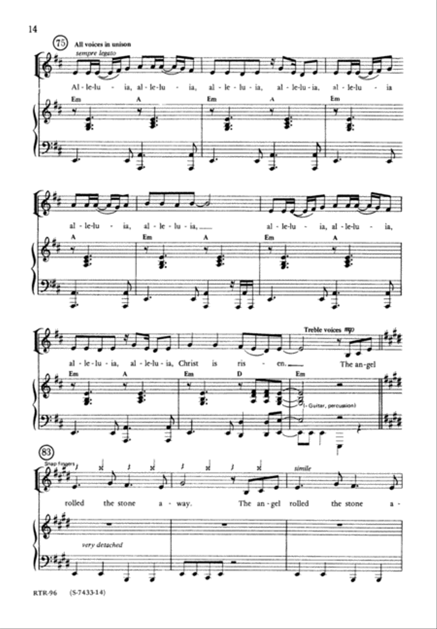 Easter Song (Digital Download) 3-Part scores gallery preview page 14