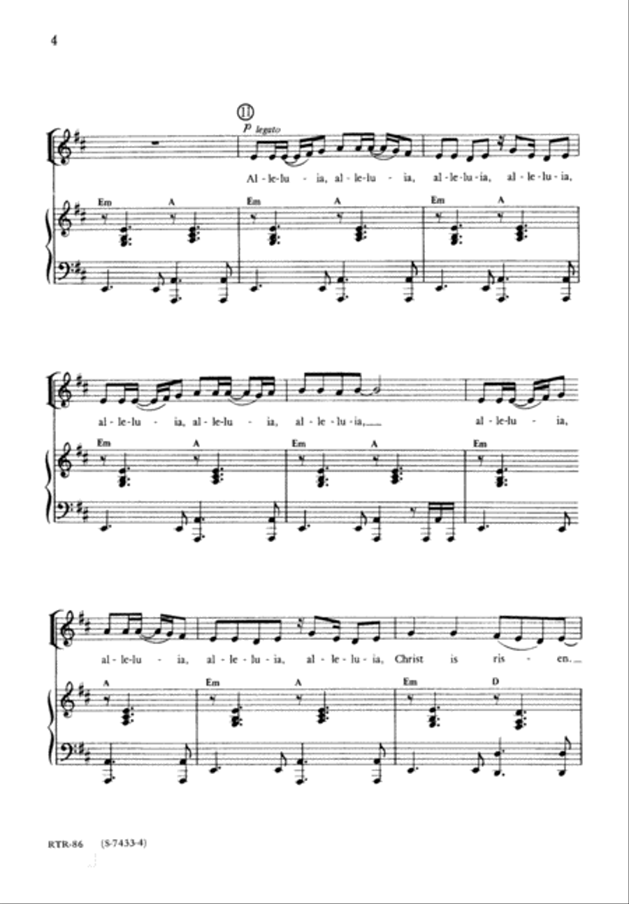 Easter Song (Digital Download) 3-Part scores gallery preview page 4