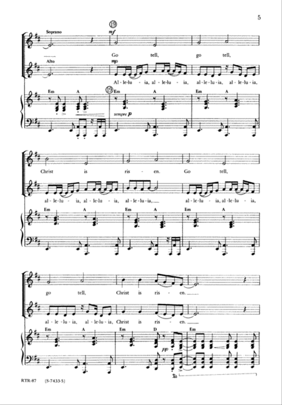 Easter Song (Digital Download) 3-Part scores gallery preview page 5