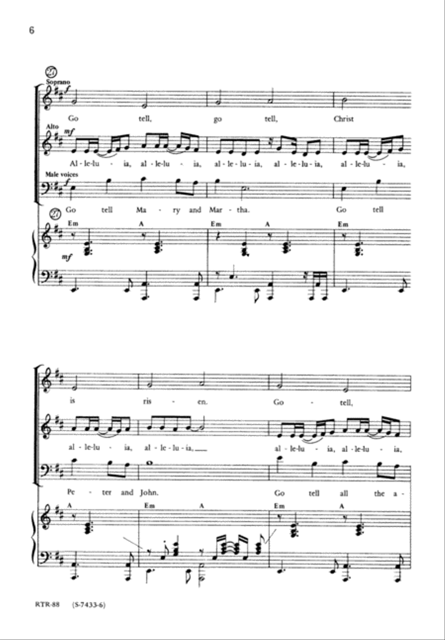 Easter Song (Digital Download) 3-Part scores gallery preview page 6