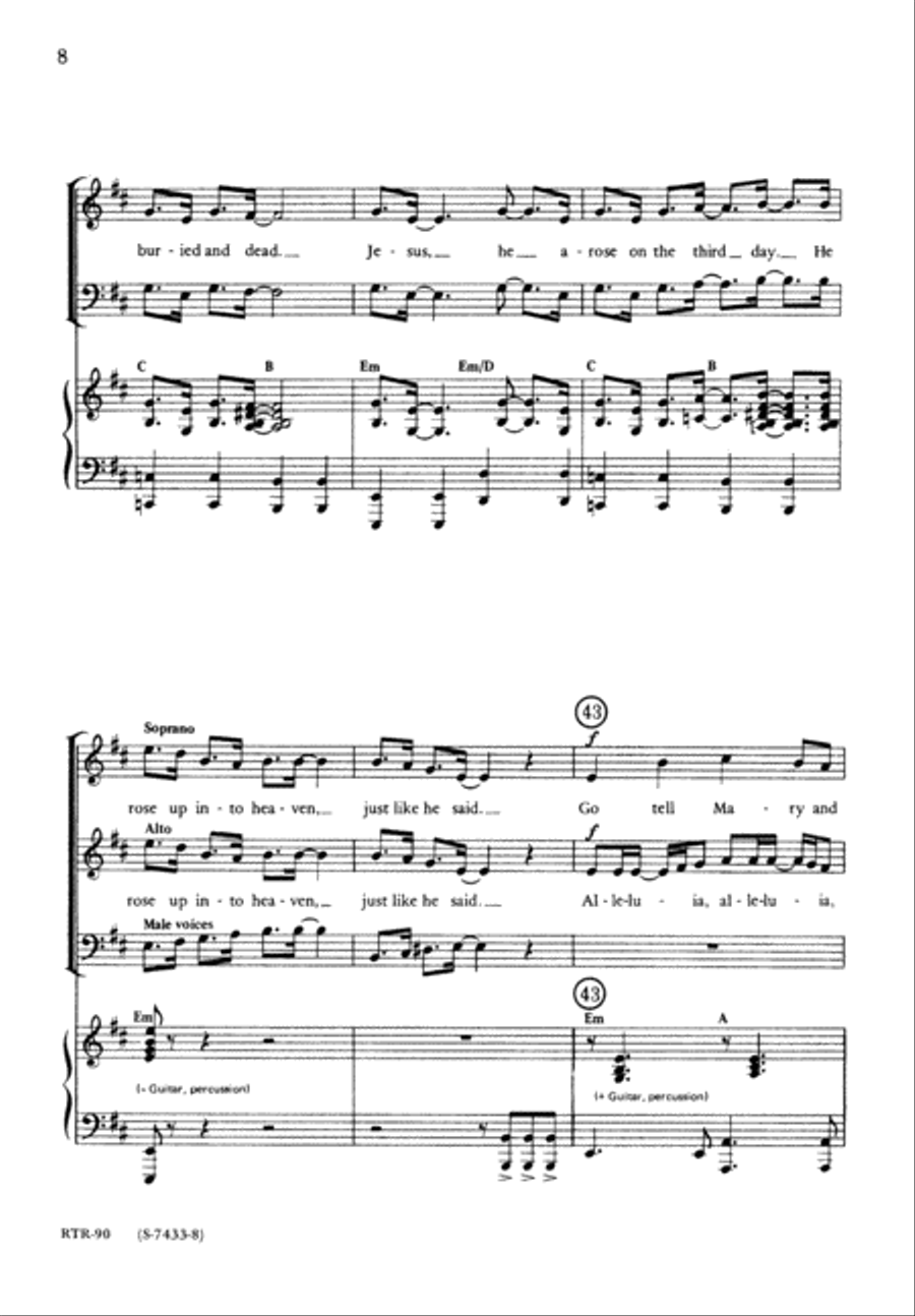 Easter Song (Digital Download) 3-Part scores gallery preview page 8